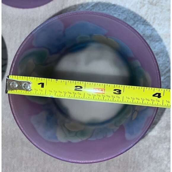 Robert Rueven Art Glass Tumblers Nouveau Art Glass Co Hand-crafted BLU PRP GRN - Picture 11 of 11